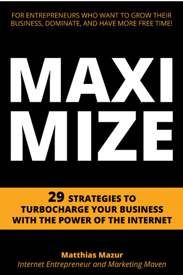 Maximize by Matthias Mazur, book cover